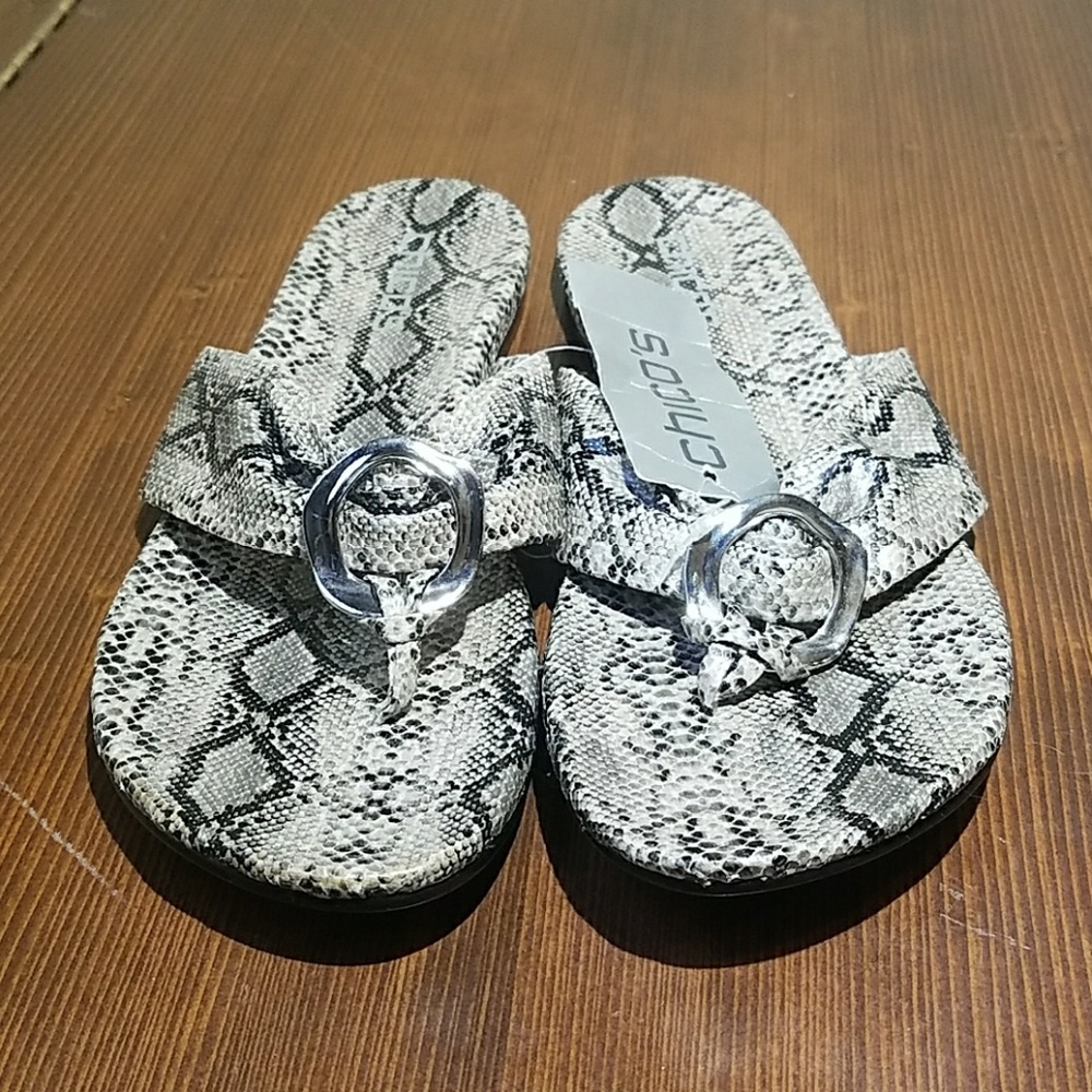 NWT SIZE 8 CHICO'S WOMEN'S SANDALS, PYTHON